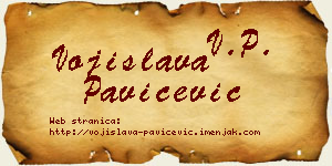 Vojislava Pavičević vizit kartica